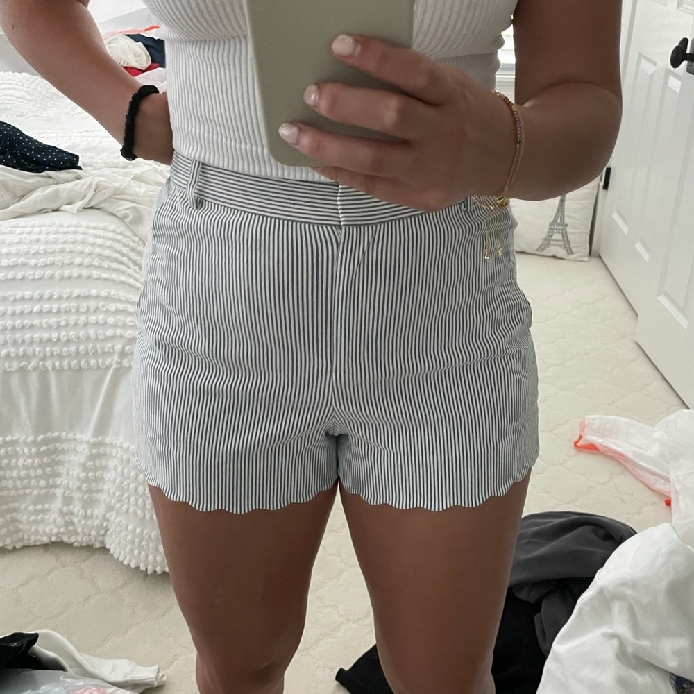 Seersucker Scalloped JCrew Shorts